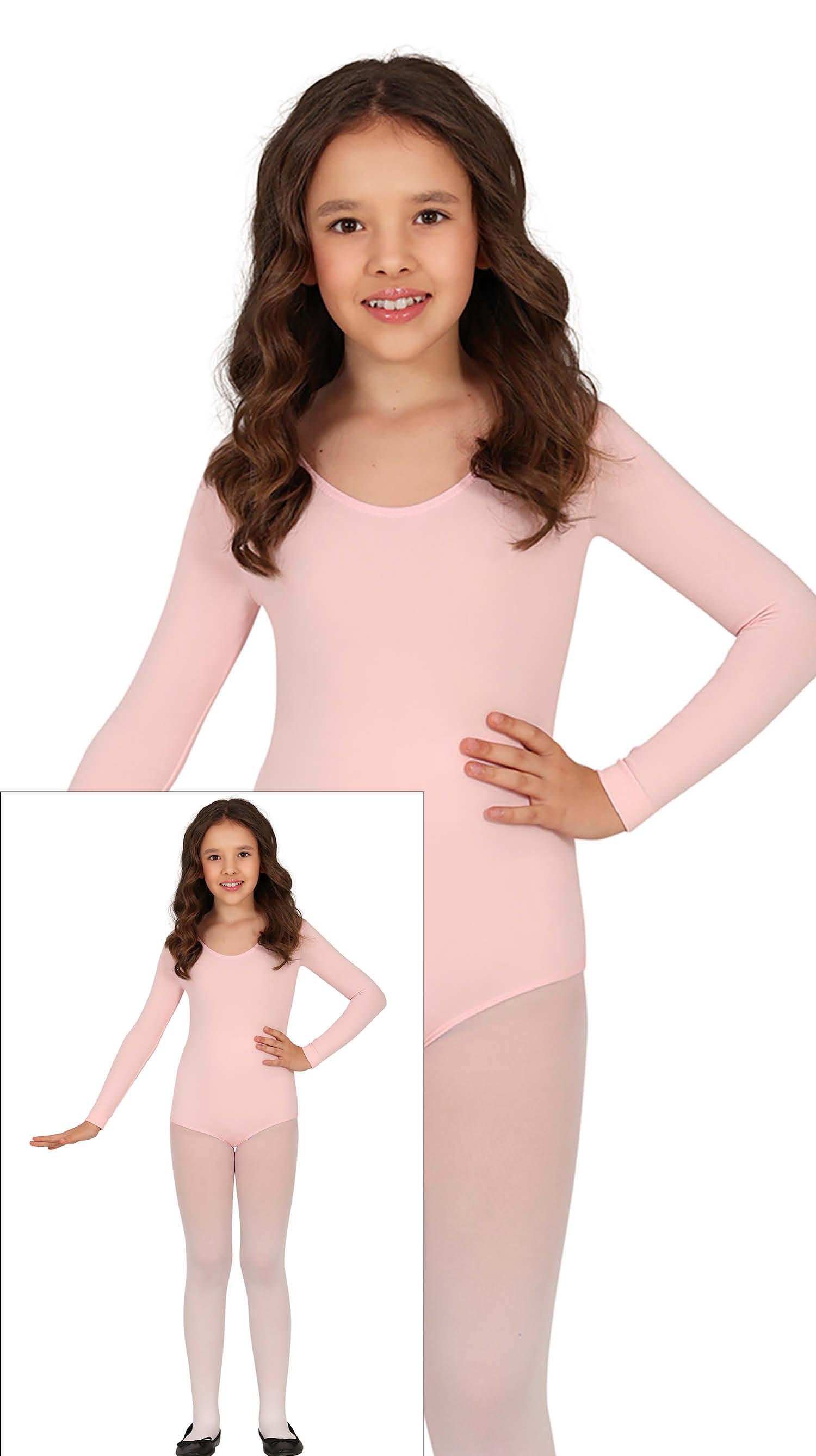 Long Sleeve Pink Maillot Inf.9-12 Years