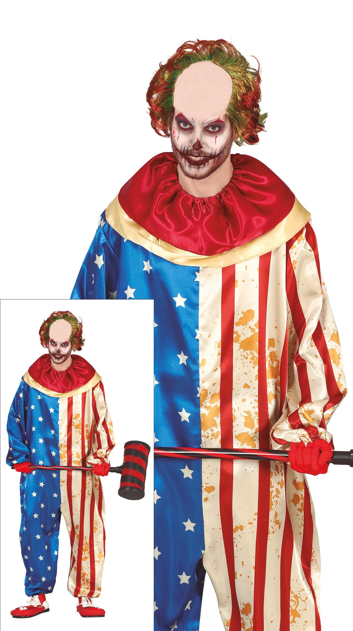 Patriot Clown, Adult, XL 54 - 56