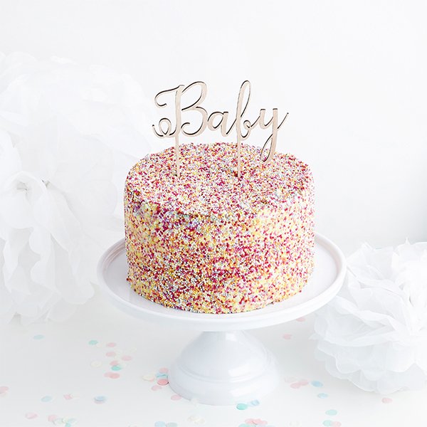 Baby Wooden Cake Topper