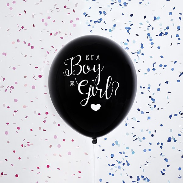 Black Gender Reveal 'Pink' 18" Latex Balloon